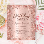 Budget Rose Parties scintillant d'or 50e anniversa<br><div class="desc">Budget Moderne rose élégant or métallique et parties scintillant 50e anniversaire invitations de fête. Ce design de carte à poutres adultes est composé d'un script de calligraphie manuscrit élégant, d'un arrière - plan métallique en faux or rose ou rose avec cadre de parties scintillant en glam autour. Facile à personnaliser,...</div>