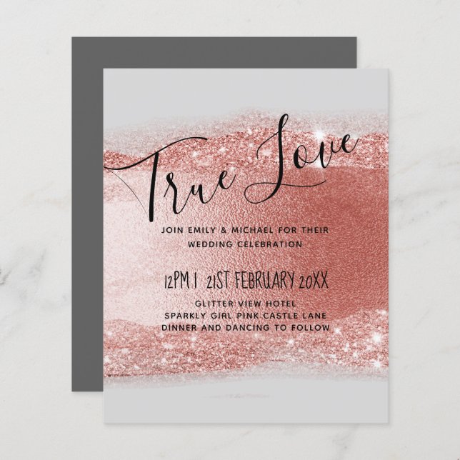 Budget Rose Parties scintillant or  Foil Look Mari (Devant / Derrière)