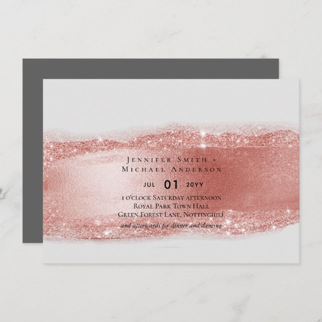 Budget Rose Parties scintillant or  Foil Look Mari (Devant / Derrière)