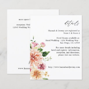 Budget Rose & Pêche Floral & Verdure Détails