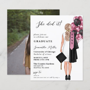 Budget Rose Photo Elle L'A Fait Graduation