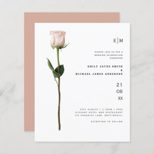 Budget Rose rose clair moderne Mariage simple