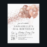 Budget Rose Rose Gold Parties scintillant Balloon<br><div class="desc">Glam Blush Rose Parties scintillant or Ballons Anniversaire Invitation</div>