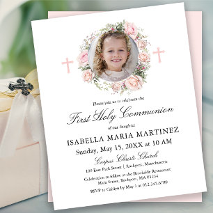 Budget Rose Rose photo Floral Première Communion s