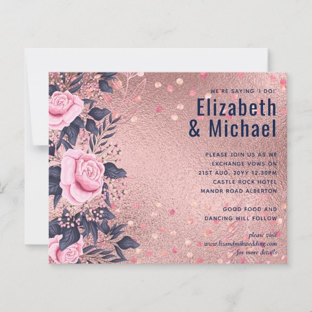 BUDGET Rosegold Bleu rose MARIAGE Fille Glam (Devant)