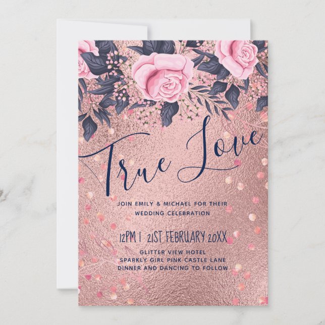 BUDGET Rosegold Bleu rose MARIAGE Fille Glam (Devant)