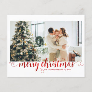 BUDGET Rouge Joyeux Noël Coeur Script Photo