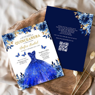 Budget Royal Blue QR Code Princesse Quinceanera