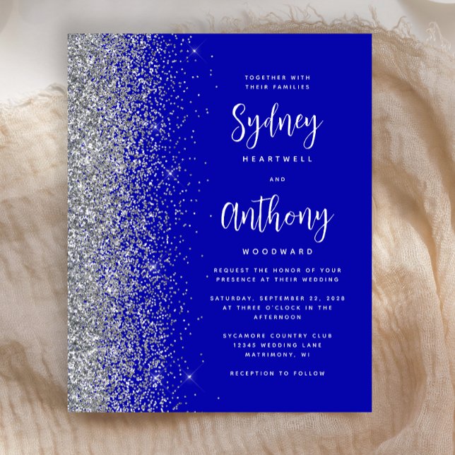 Budget Royal Blue Silver Mariage (Créateur téléchargé)