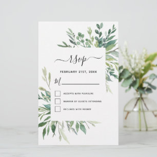 Budget RSVP Botanical Green Foliage