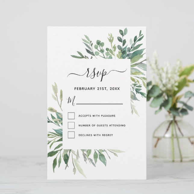 Budget RSVP Botanical Green Foliage (Debout devant)