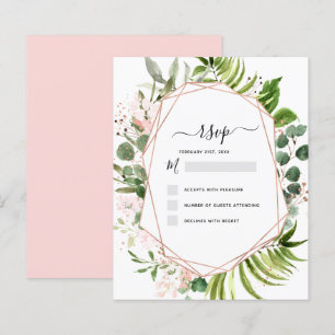 Budget RSVP Eucalyptus Vert Géométrique Élégant