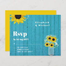 Budget RSVP Russe Mariage de tournesols