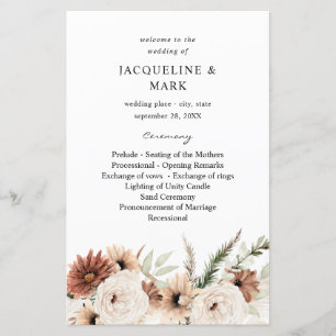 Budget Rus Neutral Boho Floral Mariage Cérémonie M