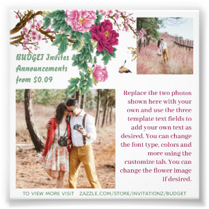 BUDGET Russe Bourgogne rose Modèle photo floral