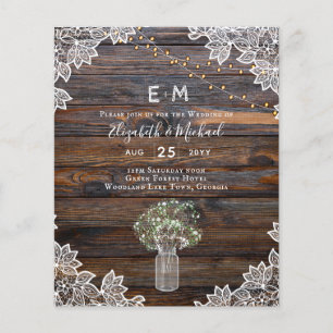 Budget Russe Gypsophila Mason Jar Mariage