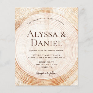 Budget Russe Mariage Bois Coupe Grain Personnalisé