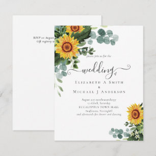 BUDGET Russe tournesol Eucalyptus Mariage Feuille