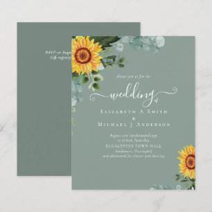 BUDGET Russe tournesol Eucalyptus Mariage Feuille