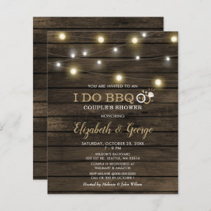 Budget Rustic Barn Wood Je fais BBQ Invitation
