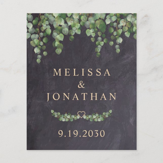 Budget Rustic Botanical QR Code Mariage Invitation (Devant)