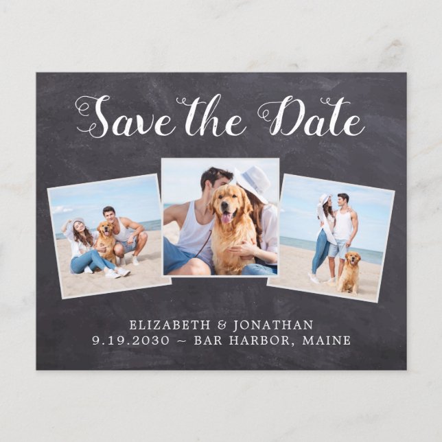 Budget Rustic Chalkboard 3 Photo Enregistrer La Da (Devant)