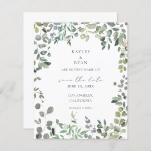Budget Rustic Eucalyptus Enregistrer la date