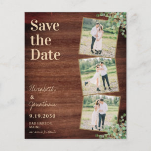 Budget Rustic Foliage Photo QR Code Enregistrer la