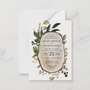 budget Rustic Foliing Ferme Faire-part de mariage