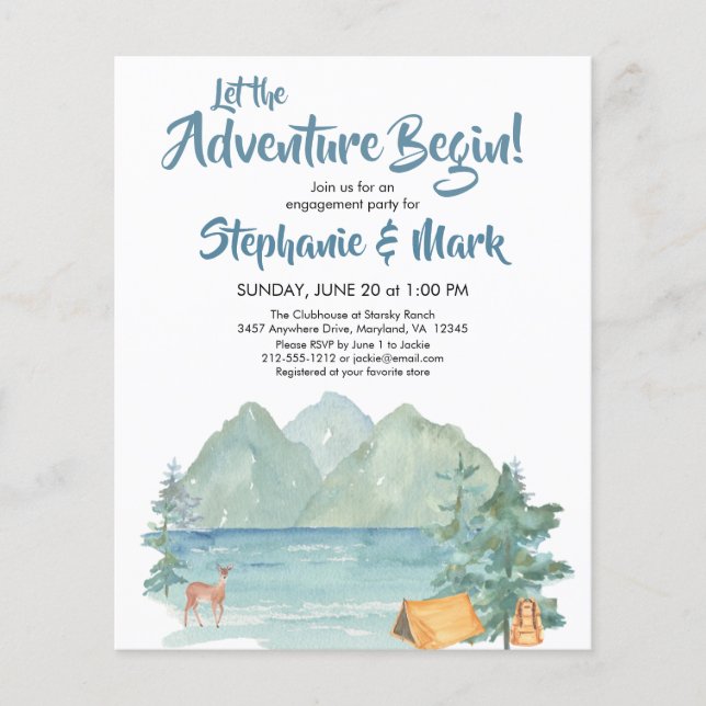 Budget Rustic Mountains Adventure Engagement (Devant)