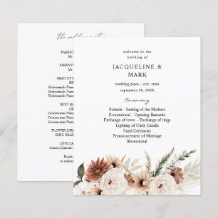 Budget Rustic Neutral Boho Cérémonie de Mariage Fl