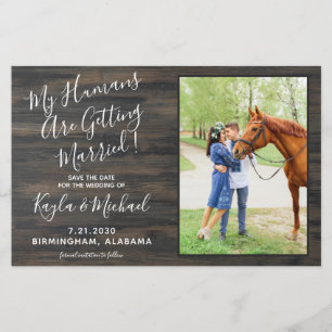 Budget Rustic Pet Mariage Horse Enregistrer La Dat