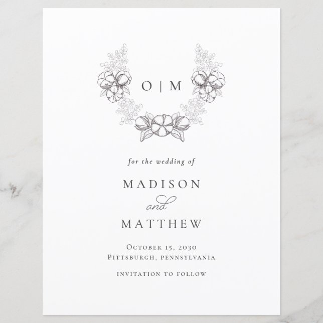 Budget Rustic Southern Cotton Enregistrer la date (Devant)