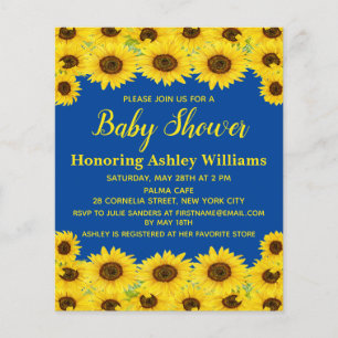 Budget Rustic Sunflower Baby shower Invitation
