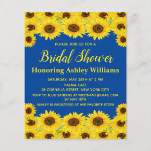 Budget Rustic Sunflowers Invitation de douche nupt