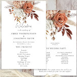 Budget Rustic Terracotta Florals Programme de mari<br><div class="desc">Budget Rustic Terracotta Florals Programme Mariage de automne. Un prix économique 5, 5 x 8, 5" De belles fleurs aux couleurs automnales décorent le dessus de chaque côté avec un script pour Welcome. Le reste du texte des deux côtés peut être facilement personnalisé.</div>