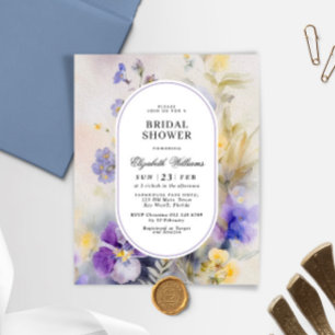 Budget Rustic Watercolor Invitation de douche nupt