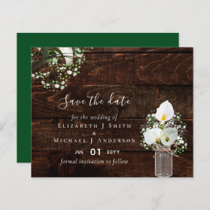 Budget Rustic White Calla Lilies Mariage Date de s