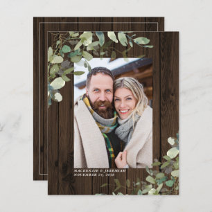 Budget Rustic Wood Eucalyptus Photo Enregistrer la