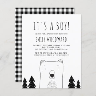Budget Rustic Woodland Bear Boy Baby shower