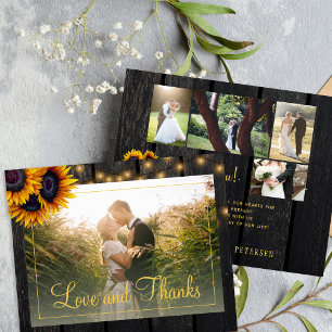 Budget rustique 5 collage de photos mariage remerc