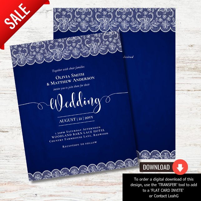 BUDGET Rustique BLUE Blanche dentelle Mariage de f (Créateur téléchargé)