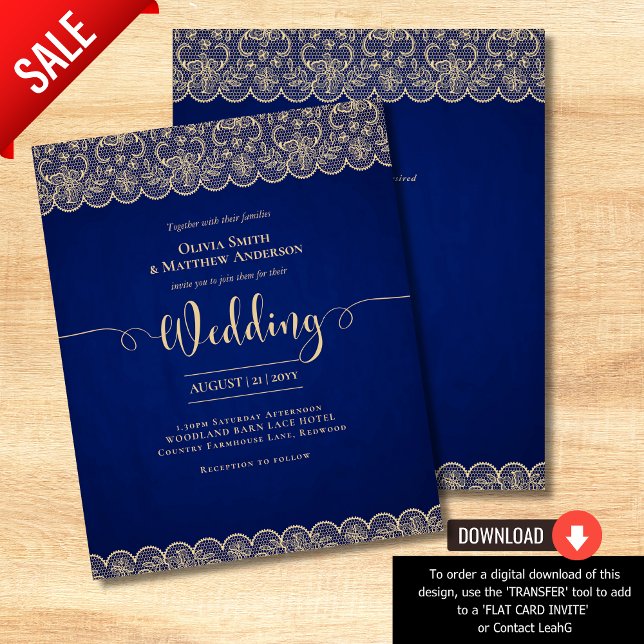 BUDGET Rustique BLUE or dentelle Mariage de ferme (Créateur téléchargé)