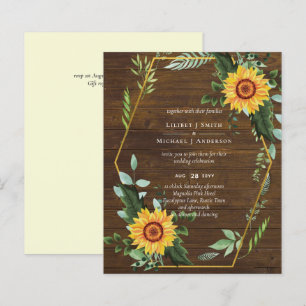 BUDGET Rustique BOHO Tournesols Verdure Mariage