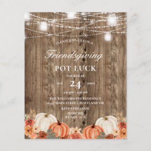 Budget Rustique Bois Floral Friendsgiving Pot Luck
