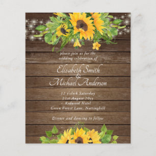 Budget Rustique Bois Sunflower Lumières Mariage In