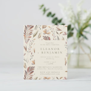 Budget Rustique Botanique Terre Tones Mariage Invi