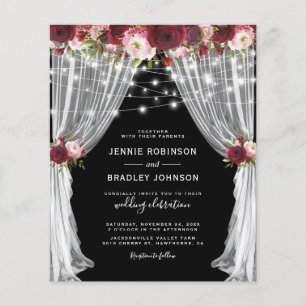 Budget Rustique Bourgogne Faire-part de mariage Fl