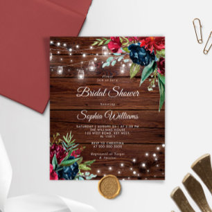 Budget Rustique Bourgogne nuptiale Invitation de d