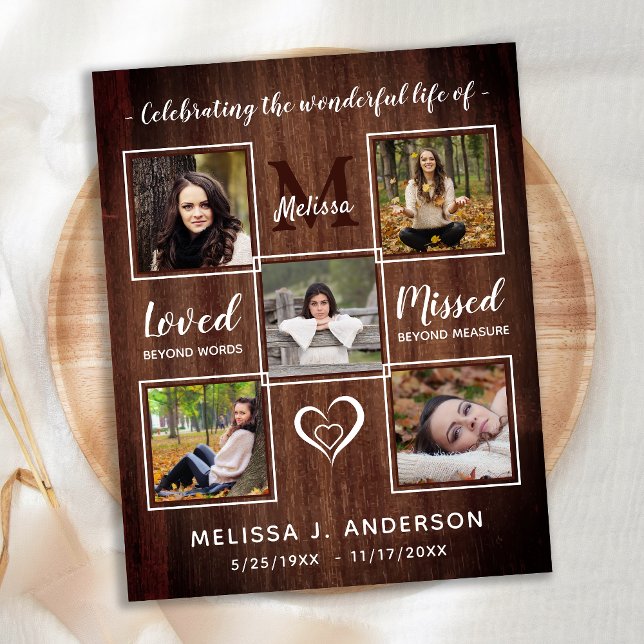 Budget Rustique Célébration De La Vie 5 Mémorial P (Créateur téléchargé)